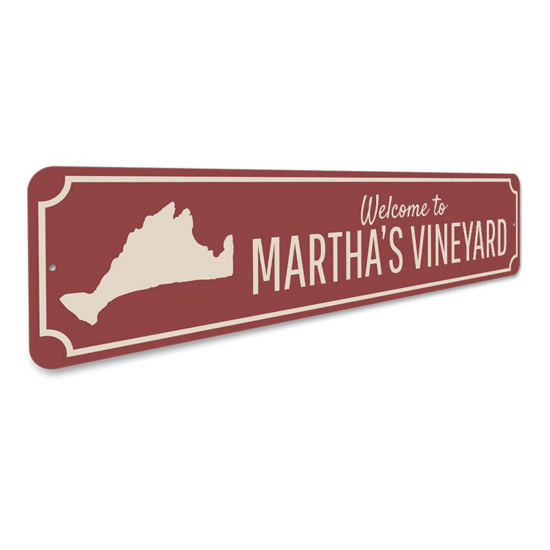 Enseigne Marthas Vineyard Welcome, H 6 po x l 24 po x P 0,06 po