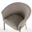 Chaise de salle à manger rembourrée en cuir PU gris foncé