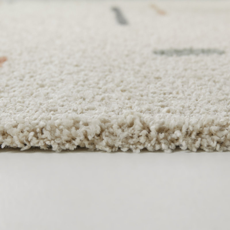 Tapis géométrique à poils longs Morin, Tapis de couloir 2 pi 2 po x 7 pi