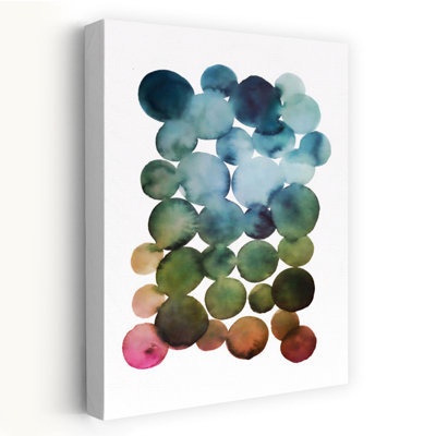 Aquarelle, cercles et lumières abstraites, art contemporain contemporain