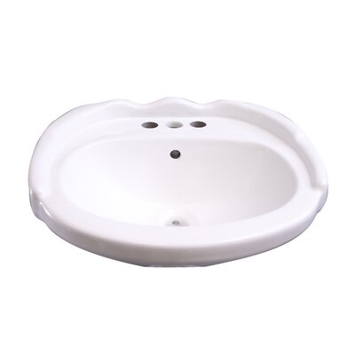 Silvi Vitreous China 20"" Wall Mount Bathroom Sink with Overflow -  Barclay, 4-3044WH