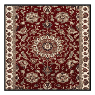 Machine Washable Persian Brown Area Rug