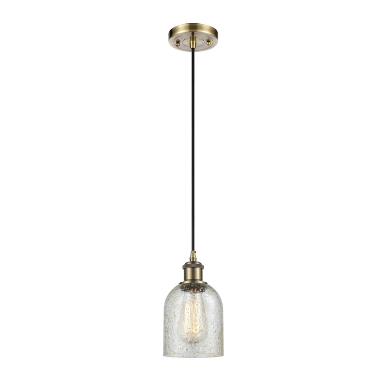 Luminaire suspendu en dôme à 1 lumière Costillo, Mouchette, Ampoule non incluse