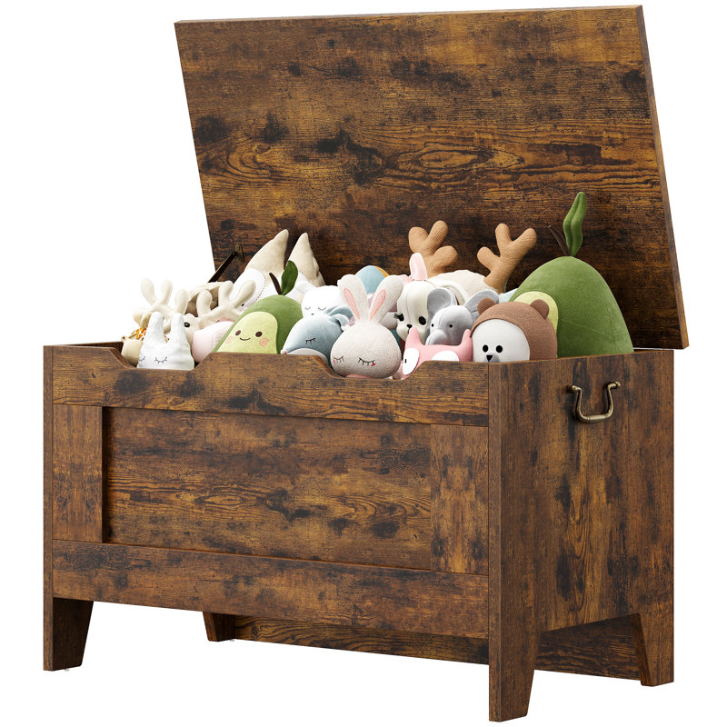 Coffre de rangement, banc de rangement, Brun