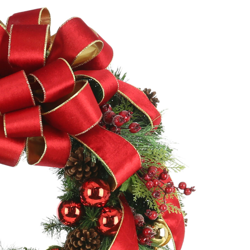 Faux Evergreen 32'' Holiday Wreath