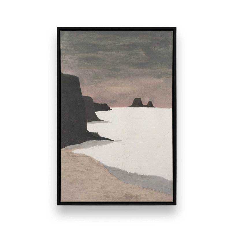 «Ocean polaire I» par Michael Willett, reproduction d'art, H 16 po x l 12 po, Noir