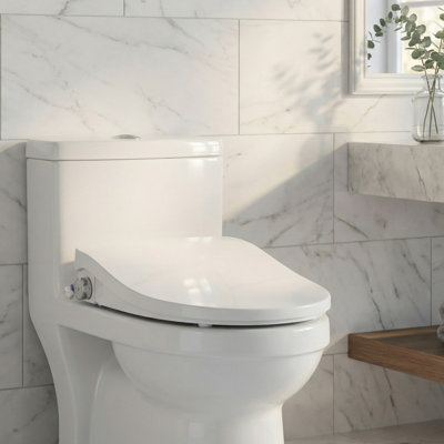 Multi-Functional Intelligent Toilet Seat with Side Knob, Instant Heating, Rear Wash & Lady Wash, Heated Seat, LED Display, Self-Cleaning Nozzle, Soft-Close Lid, Remote Control