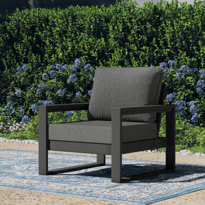 Patio Deep Seating Club Chair With Frame