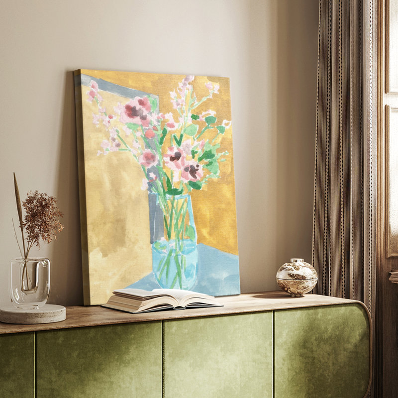 Fleurs en bouteille II - galerie Cavas sur mesure, H 27 po x l 18 po