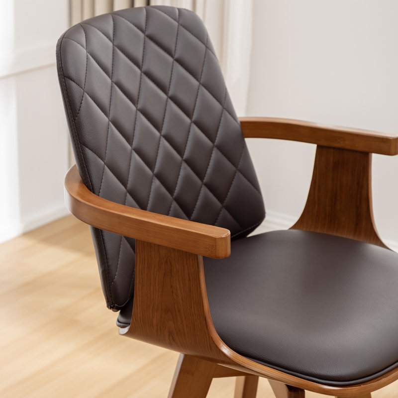 Tabourets de bar pivotants (ensemble de 4), Brun, Tabouret de bar (siège d'une hauteur de 30,37 po)