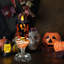 Bougie boule de neige d'Halloween avec lampe allumée à piles USB Spooky Spinning Water Tornado