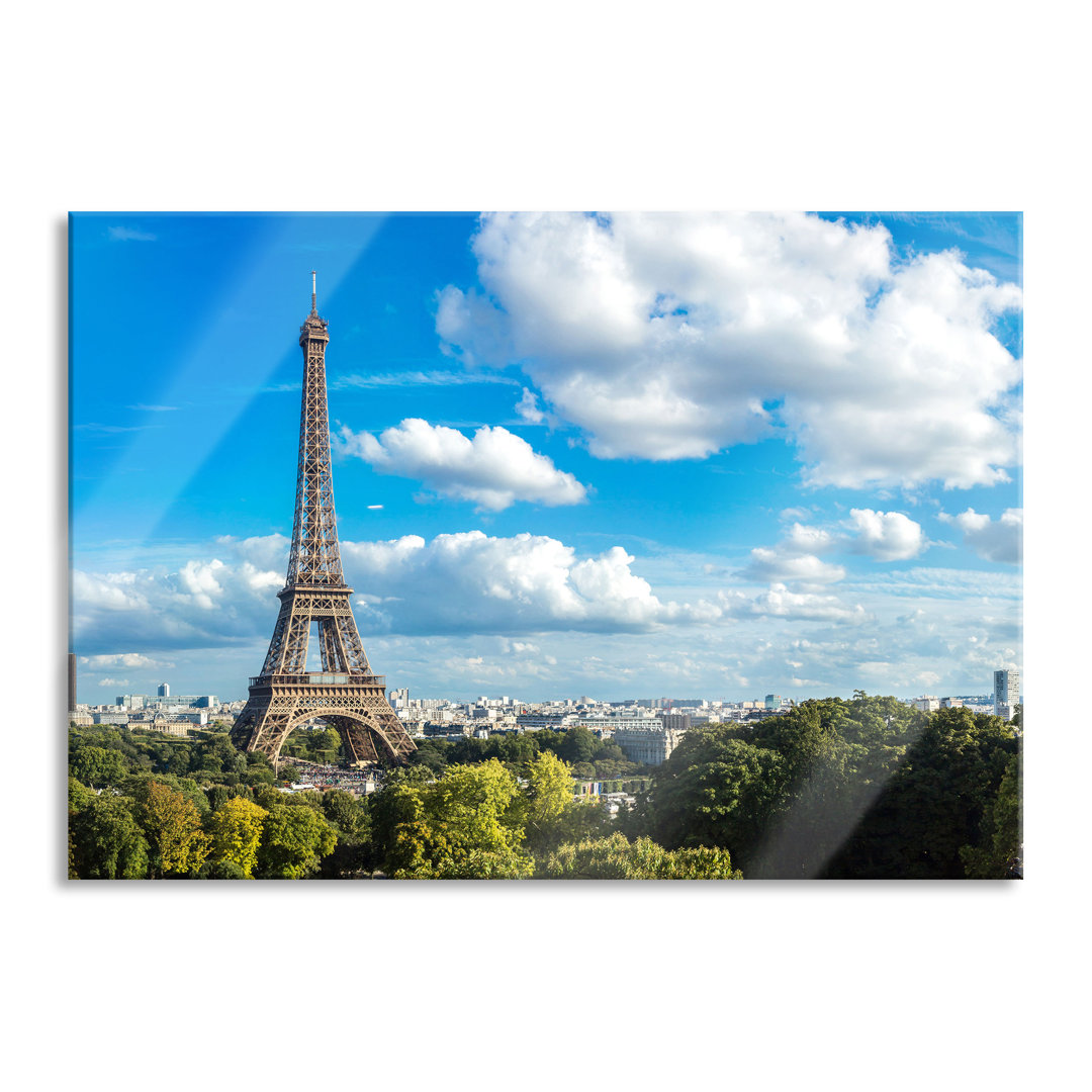 Ungerahmtes Foto auf Glas "Giant Eiffel Tower, Paris"