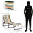 4 Recline Beach Chair Seat - Folding Outdoor Lounge, Breathable Mesh & Bungee Seat, Pillow, Yellow Patio For Yard