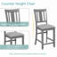 Ensemble de table de salle à manger 5 pièces, ensemble de table de salle à manger carrée en bois pour 4 personnes, ensemble de table de cuisine à hauteur de comptoir avec table carrée et 4 chaises rembourrées pour les petits espaces-411640863