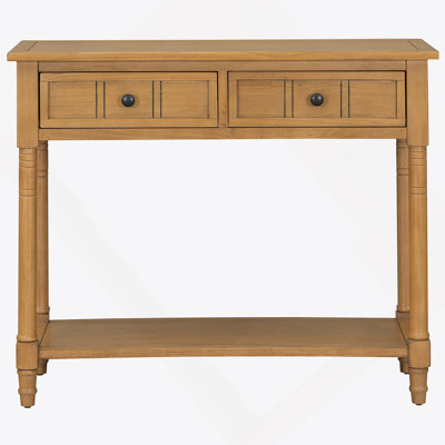 Console Table Traditional Design With Two Drawers And Bottom Shelf