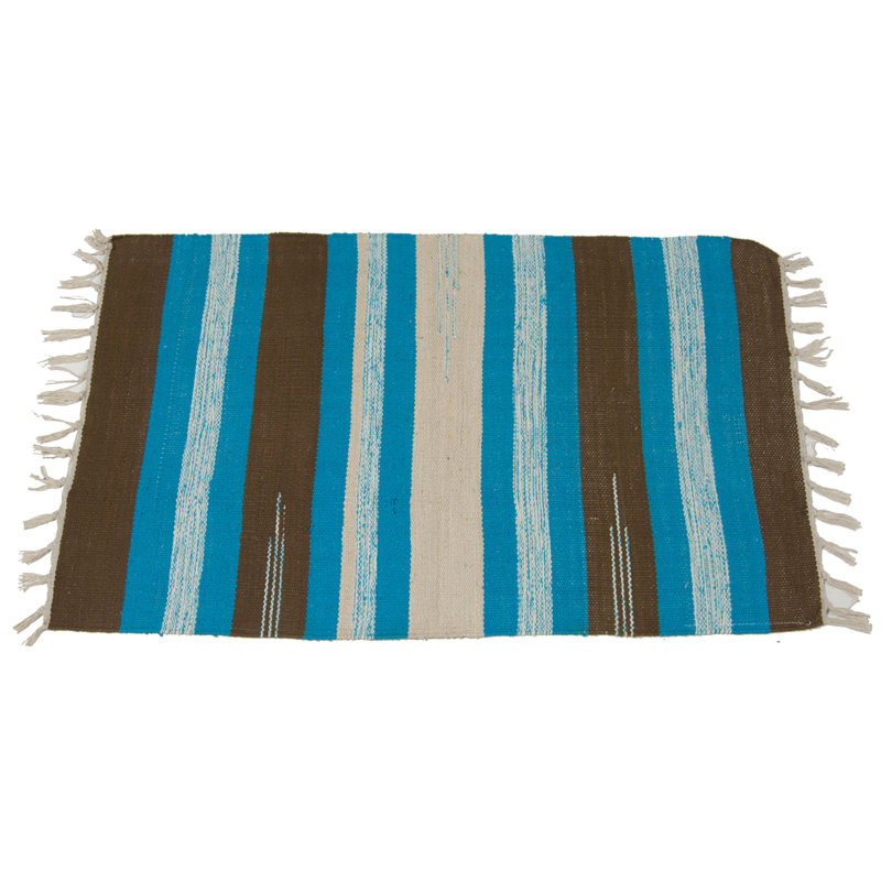 Kinsley Rectangle 50 cm x 80 cm Striped Hand Loomed Kilim Area Rug