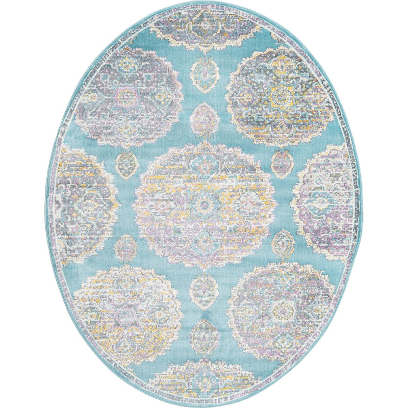 Paragon Floral Indoor Rug, Oval 8'2" x 10'