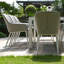 La Rena Outdoor Fabric 8 Seat Rectangular Dining Set - with Fire Pit Table - Lead Chine-1926292414-1926292415