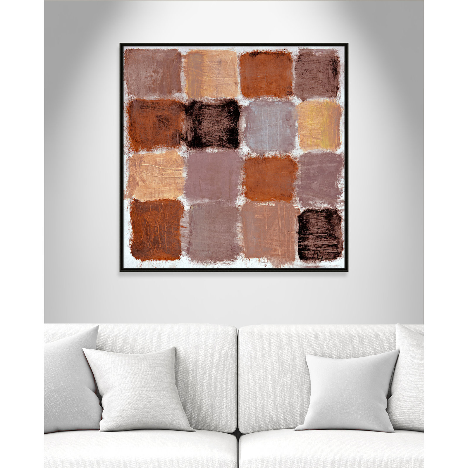 Coppola "Powder Room Spice Reflections" Print, 37.5" H x 37.5" W, Espresso