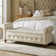 Emanuelis 63"W Upholstered Storage Bench with Solid Wood Legs and Button-tufted