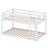 Low-Profile Bunk Bed Featuring a Ladder and Strengthened Upper and Bottom Slats-1322724007
