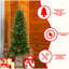 Arbre de Noël vert 4 pi avec base scintillante - 100 lumières DEL multicolores, 396 pointes, baies rouges et pommes de pin, branches pleines en PE / PVC, pot lumineux festif