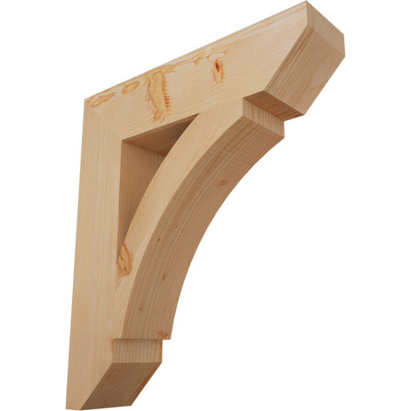 Support en bois / corbeau, Sapin de Douglas, H 30 po x l 5,5 po x P 26 po