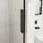 Matte Black Shower Door, 1/4"  6Mm  Tempered Glass, Waterproof Performance, Quiet Sliding In Bathroom Clear Smooth And