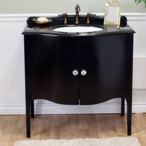 Espada 36'' Single Bathroom Vanity with Top, Black