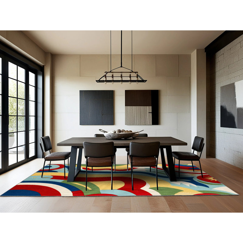 Perky Dash Rug, Square 8'