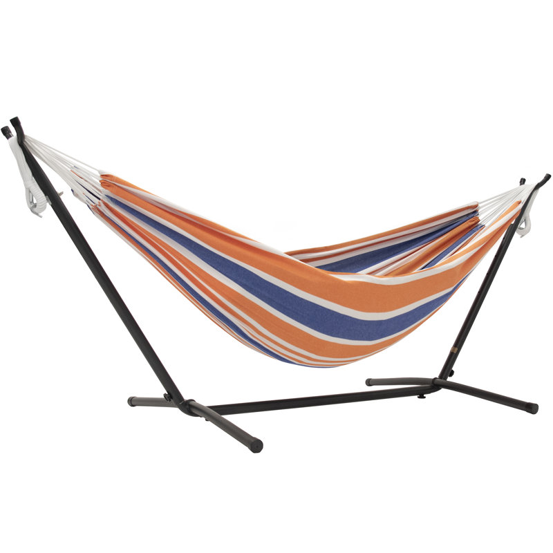 Emmaline Double Hammock with Stand, Orange Punch