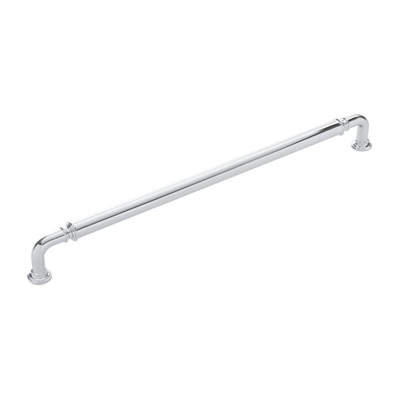 Poignée à poignées 12 po - Collection Berkshire - Chrome - Quincaillerie de ferme pour tiroirs et armoires, 12"