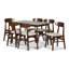 Caveney Wood Rectangle Dining Set, Walnut Brown-70096449-70096451