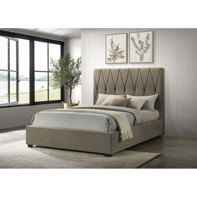 Lit plateforme tapissier Rafferty