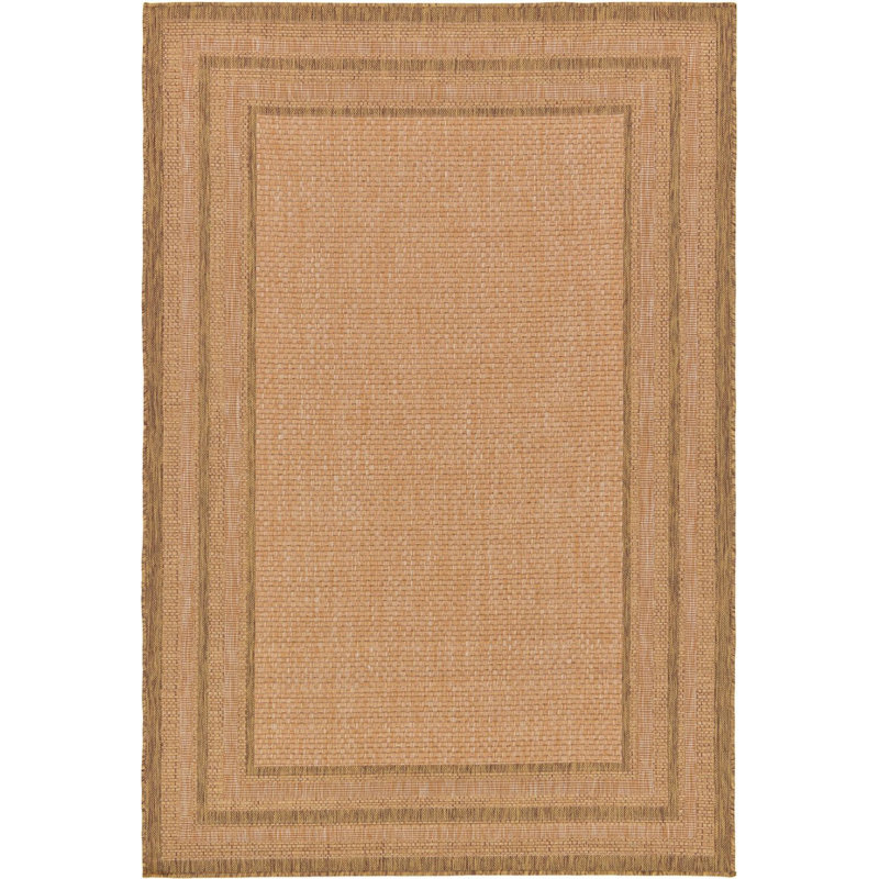 Eleonore Light Brown Indoor / Outdoor Area Rug, Rectangle 5'3" x 8'