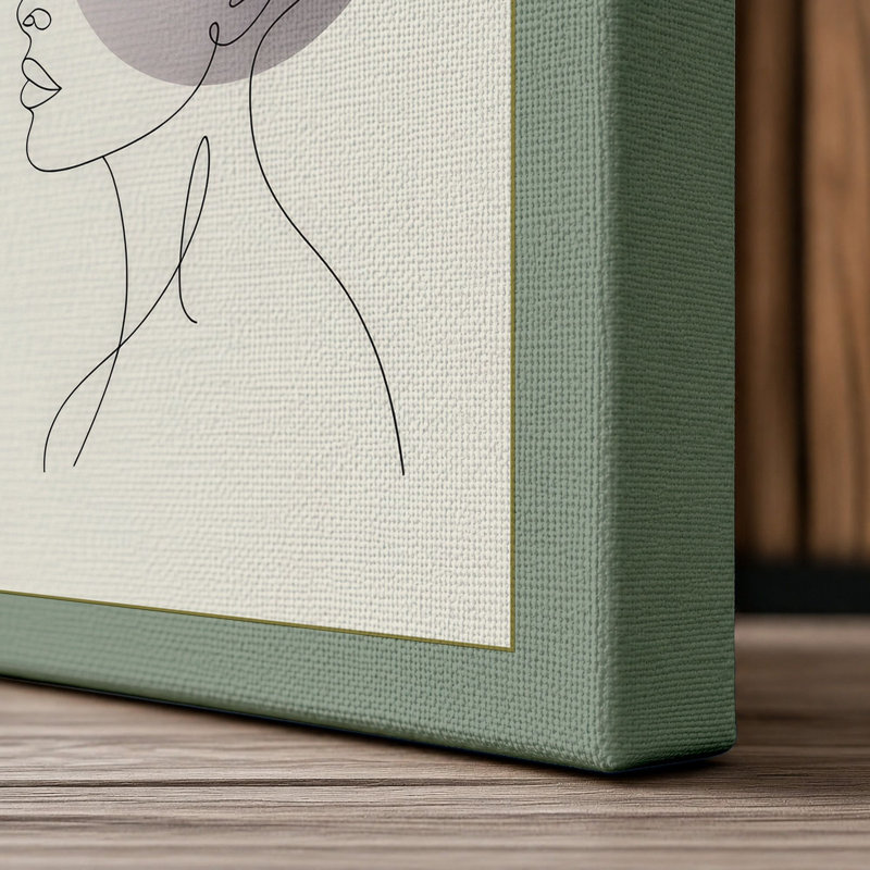 Botanical Minds Meeting Minimalist - Wrapped Canvas, 30x20 - 76.2 x 50.8 cm, Sage Border