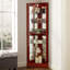 Armoire d'angle à tablettes réglables - Éclairage en miroir pour la maison