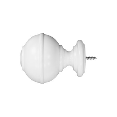Wood Knob Finials for 1-3/8 in. Curtain Rod