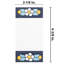 Sevillano 2.13" x 4.38" Ceramic Floral Address Decorative Wall Tile in White/Blue