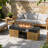 Laurean 47 Inch Propane Fire Pit Table With Metal Frame And 2 Drawers Gas Fireplace With Open Storage Shelf And Adjustable Feet For Patio Deck