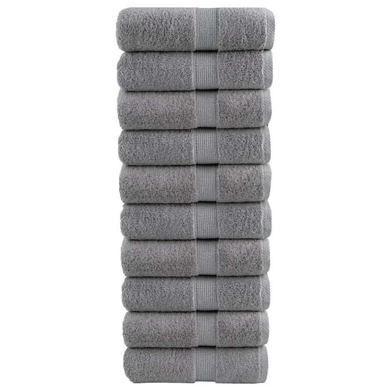 Nerte 100% Cotton Hand Towel, Blue/White/Grey, 30cm L x 30cm W