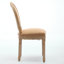 Élégant fauteuil rembourré en lin de style français avec dossier en rotin et structure en bois massif durable-475689506