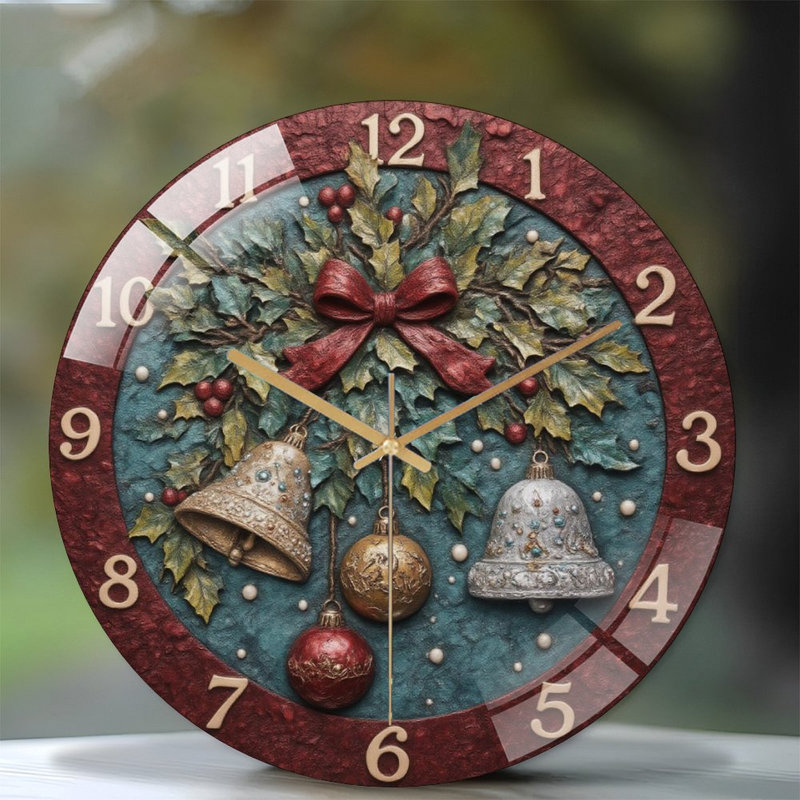 Horloge murale de Noël 12 po
