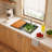 28 inch Brushed Nickel Stainless Steel 16 Gauge Drop-in Topmount Single Bowl Kitchen Sink with Workstation Accessories