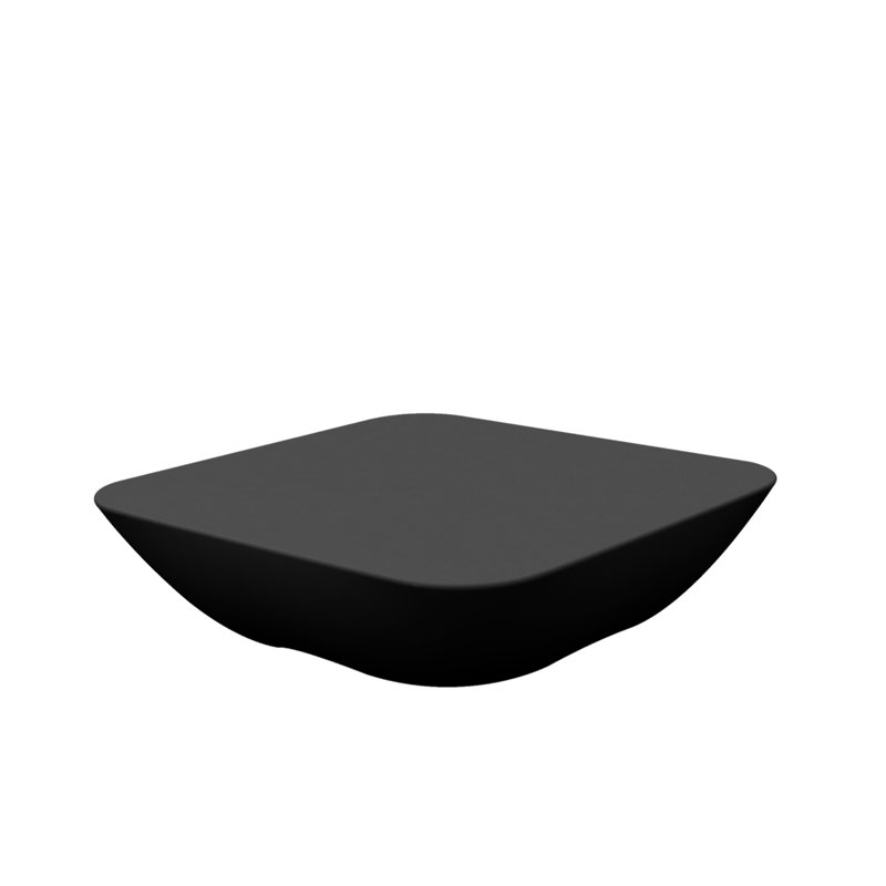 Pillow Plastic Coffee Table, Black