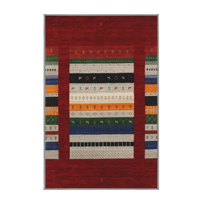 Tapis contemporain rouge / beige Kleon