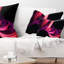 Fractal mauve à rayures connectées - Coussin décoratif imprimé abstrait
