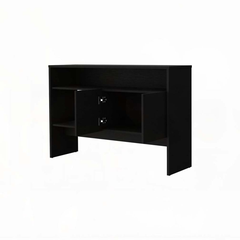 Console noire avec deux portes, Noir