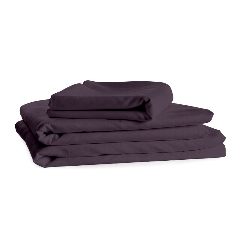 4 Piece King Size Bed Sheets, Purple