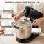 Mélangeur sur socle inclinable 800 W avec bols emboîtables en acier inoxydable de 4,2 pte et 5,3 pte, mélangeur d'aliments de cuisine à vitesse P + 10 avec accessoires de cuisson complets
